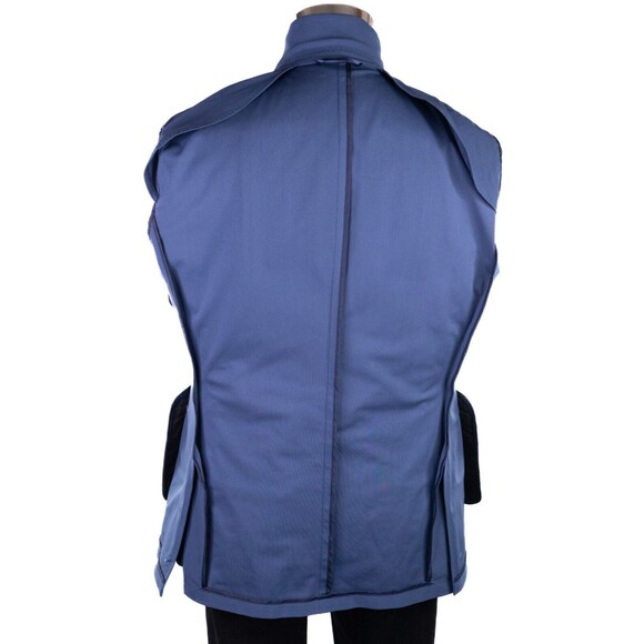 Sene Solid Blue Sport Blazer Unstructured Blazer Jacket Coat Taupe Size 44R EUC - Picture 12 of 13